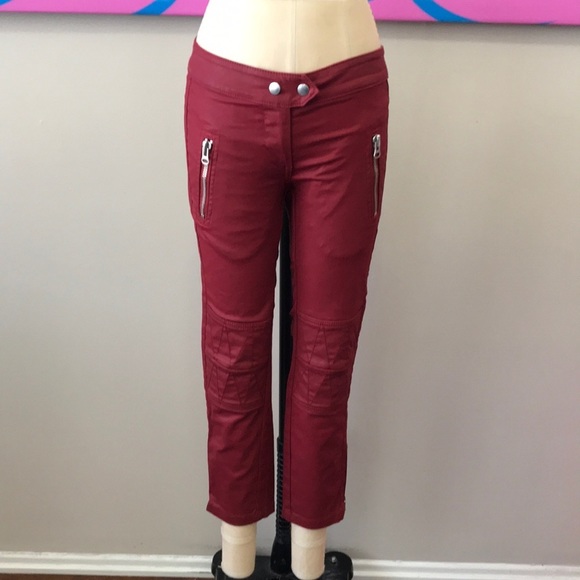 Isabel Marant puor H&M Red Motorcycle Pants NWT - Picture 2 of 8